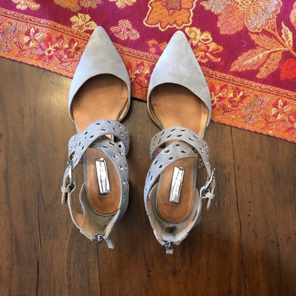 Halogen Shoes - HALOGEN Hamolly-Lea Grey Suede Flat • 7M